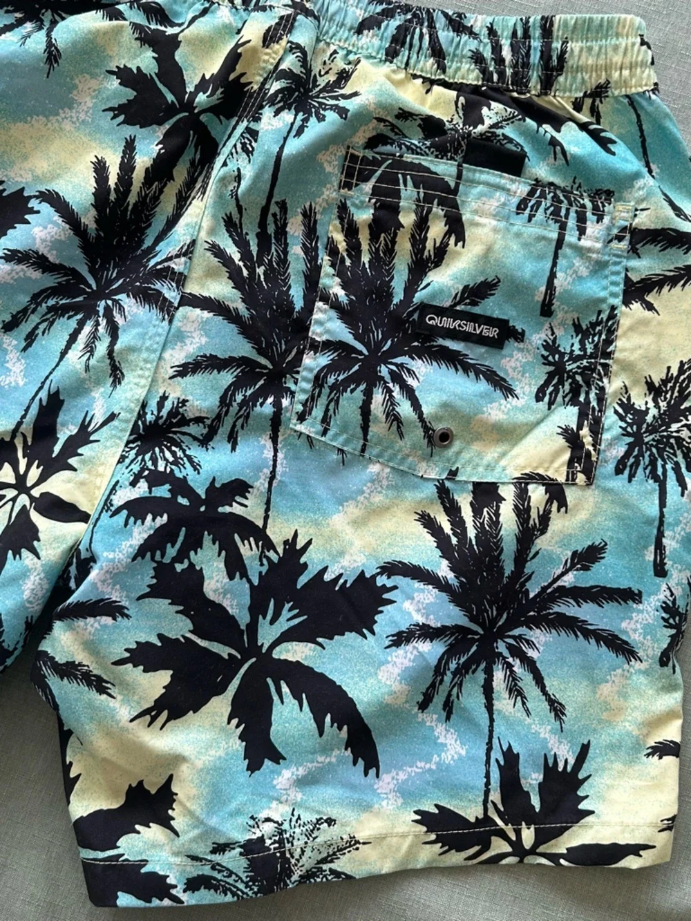 Men’s Quiksilver Black Palm Print Board Shorts